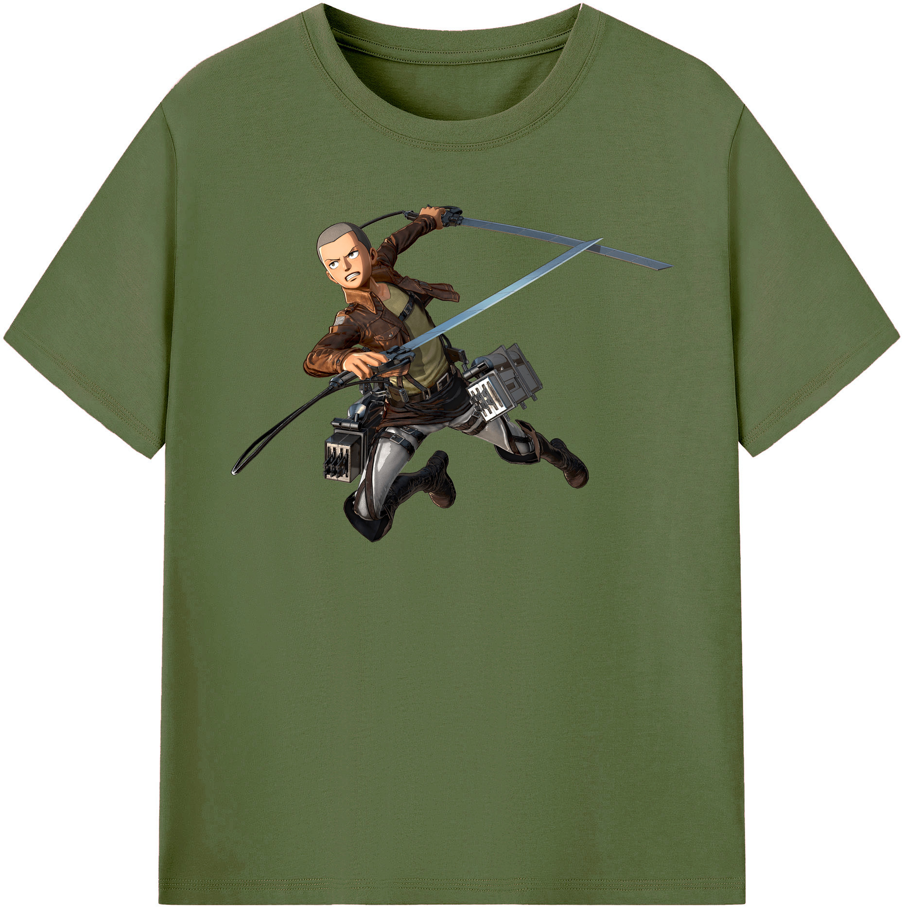 （画像用） 進撃の巨人 コニー·スプリンガー Attack on Titan Connie Springer 綿100％半袖Tシャツ（フロントプリント）